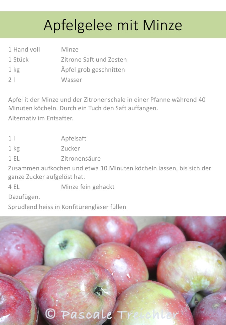 Apfelgelee mit Minze