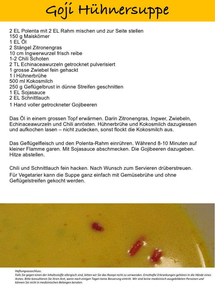 Goji Hühnersuppe