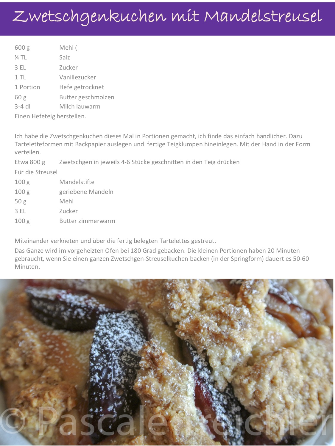 Zwetschgenkuchen Mandelstreusel Rezept