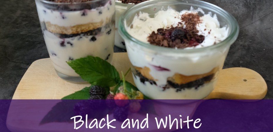 Black and White Beeren Trifle aus Himbeere Black Jewel