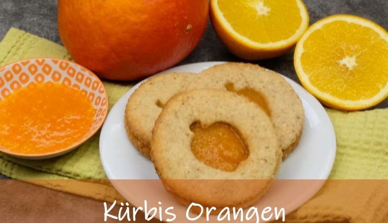 Spitzbuben mit Kürbis Orangen Marmelade